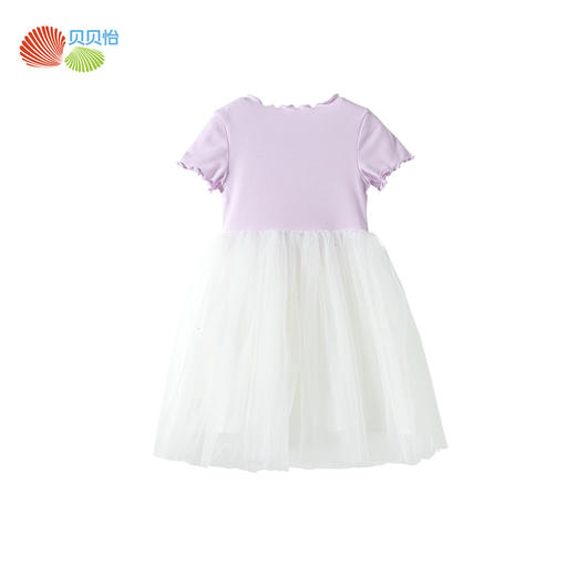 贝贝怡童装短袖连衣裙女童夏季网纱公主裙女孩洋气可爱裙子夏装ZB2EQ011 商品图6