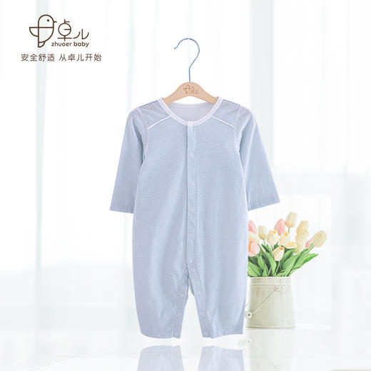 【宝宝连体衣】卓儿夏季薄款透气夏装空调服睡衣长袖轻薄连体衣 商品图6