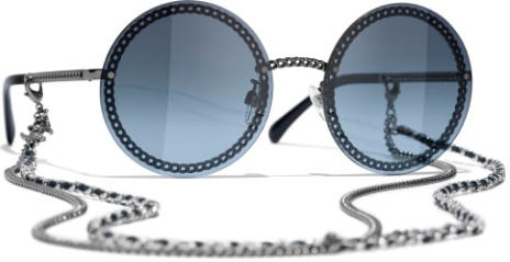 CHANEL 蓝色女士圆形太阳镜 商品图0