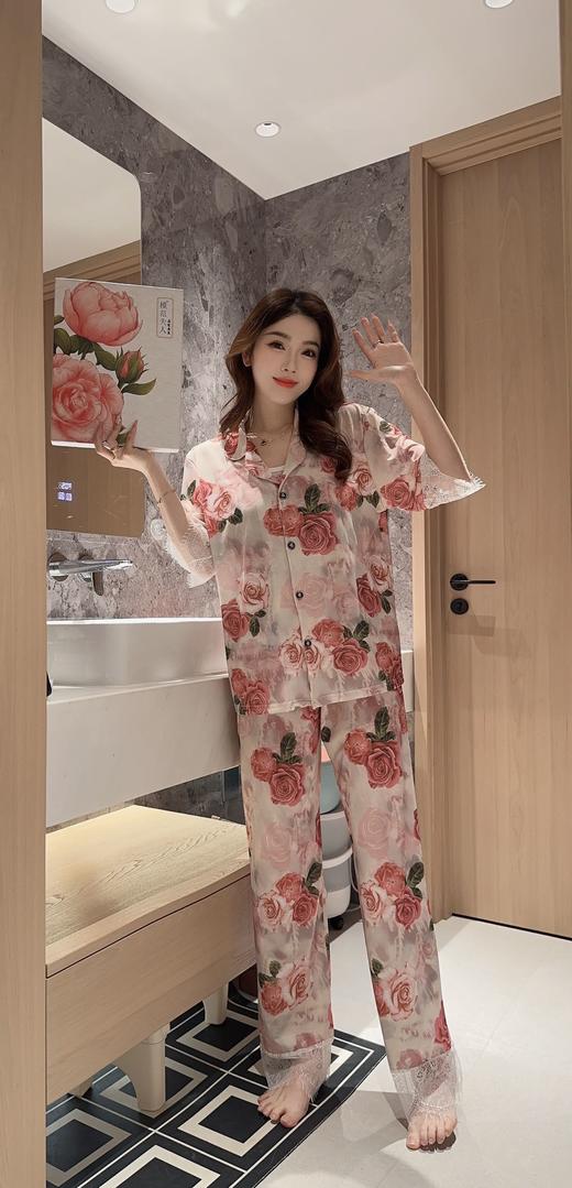 【YW】无忧购模范夫人·密码玫瑰睡衣四件套（截单后3-5天发货) 商品图12
