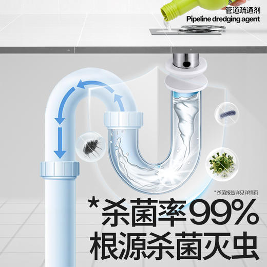 小仓熊厨房厕所马桶管道疏通剂强力溶解堵塞下水道油污油脂溶解剂 商品图3