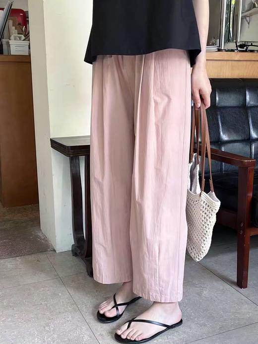 ｛休闲裤2025｝827水洗棉高腰萝卜裤松紧腰显瘦九分裤-喜出 商品图13