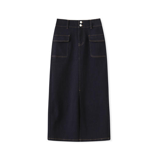 「高货wl」全新升级【铂金会员257/天猫339/差价82】(04401)洛诗琳复古港风牛仔半身裙2025夏季高腰显瘦修身开叉裙女 商品图4