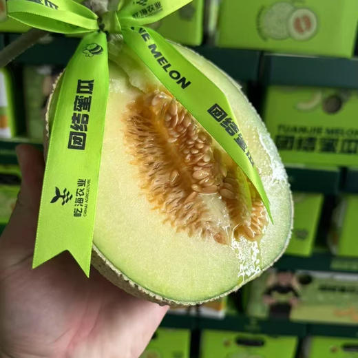 【牛3】网纹蜜瓜，肉厚绿瓤，待瓜藤干枯，瓜屁股略软时食用口感软糯多汁！ 商品图1