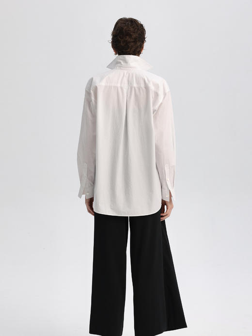 THEHOYAN｜TH2512 12 A-type shirt  双褶衬衫  [  白 ] 商品图4