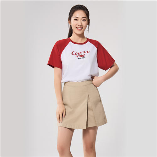 佐丹奴女装25年新款半松紧腰中腰开叉短裙裤05405201 商品图2