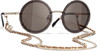 CHANEL 棕色女士圆形太阳镜 商品缩略图0