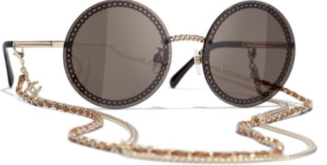 CHANEL 棕色女士圆形太阳镜 商品图0