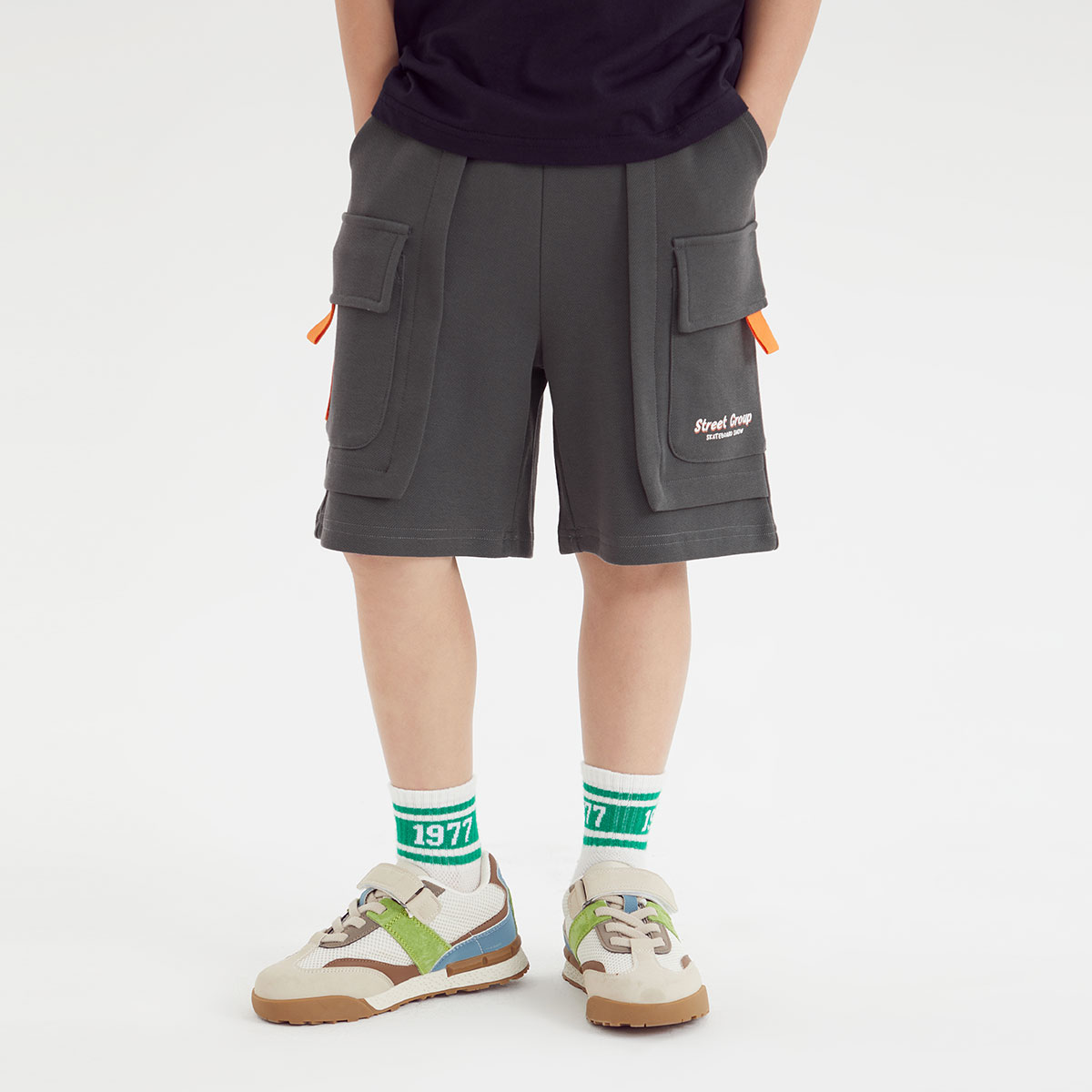 411-童针织五分裤