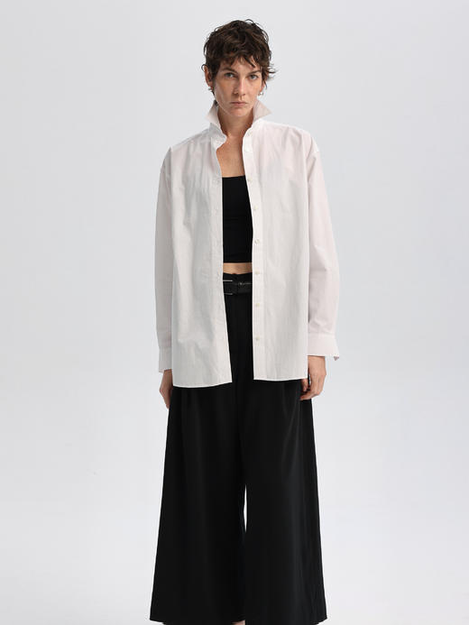 THEHOYAN｜TH2512 12 A-type shirt  双褶衬衫  [  白 ] 商品图9