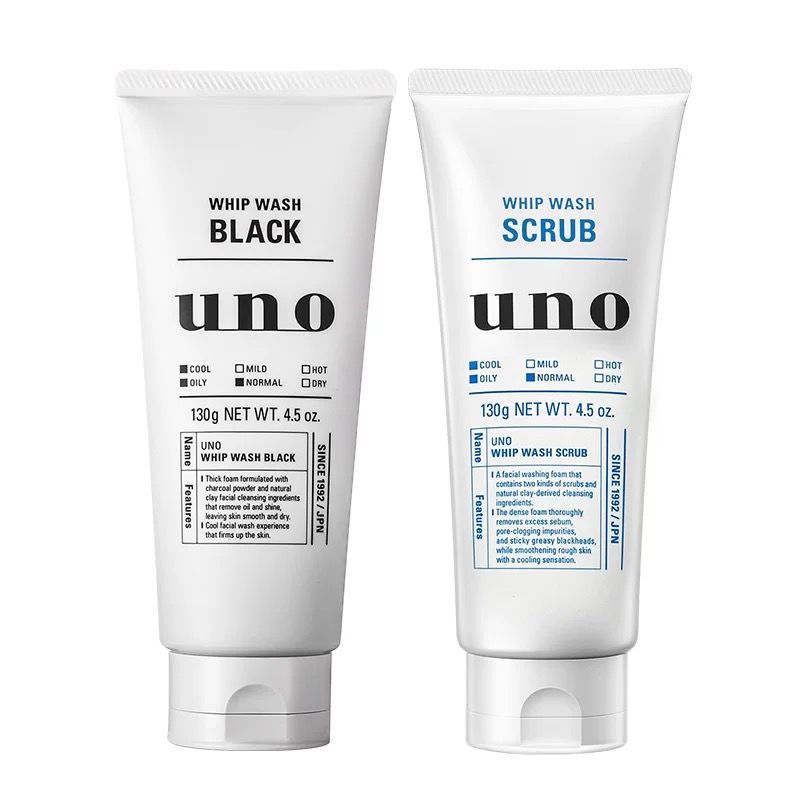 UNO吾诺男士专用洁面祛痘磨砂颗粒去油去角质洁面