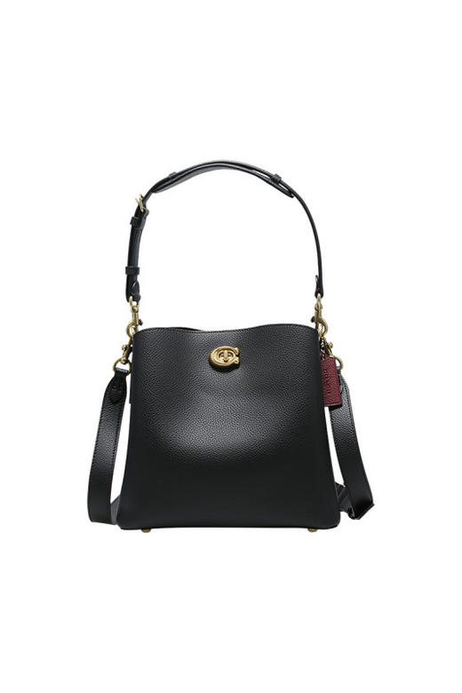 COACH 专柜款女士皮质单肩斜挎手提水桶包 商品图0