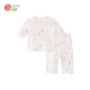贝贝怡纯棉网眼夏季新款男女宝宝轻薄透气短袖短裤家居服两件套ZB2ET065 商品缩略图3