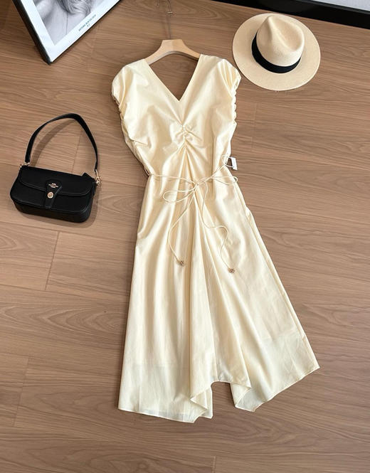 致ZHI解语花法式V领花苞连衣裙062107 商品图6