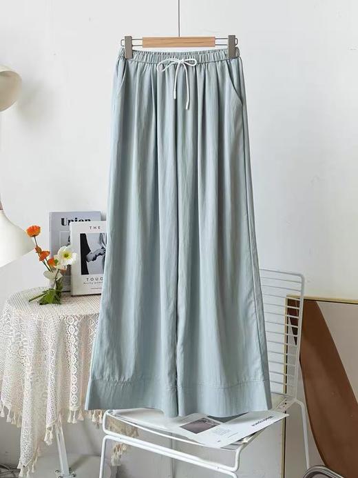 七夕福利-NO退｛休闲裤2025｝815宽边压皱肌理感直筒长裤-喜出 商品图9