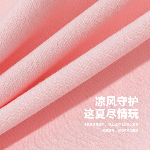 贝贝怡夏季新款女童半袖连衣裙凉感透气T恤裙宽松舒适休闲裙子ZB2EQ016 商品图5