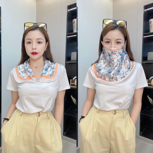 【时尚透气护眼面罩，夏日必备！】网红透气护眼角夏防晒面罩 女骑车面纱遮阳脸罩 脖子假领子披肩两用-QQ 商品图10