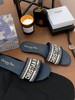 D加字母编织提花绣字纯皮平底方跟凉拖凉鞋 商品缩略图14