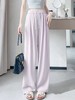 七夕福利-NO退｛休闲裤2025｝807冰丝奶芙裤蕾丝腰绳直筒裤夏季清凉裤-喜出 商品缩略图1