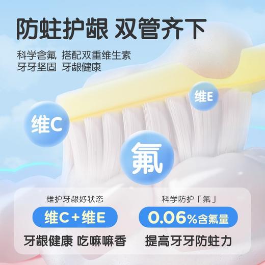 青蛙王子 草莓香型+柠檬香型 两支套装含氟洁齿防蛀儿童牙膏 50+50g 商品图1