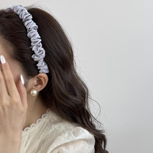 【敲好看】超仙百搭缎面褶皱发箍日韩甜美气质发卡外出头箍森系网红洗脸发饰。ry 商品图3