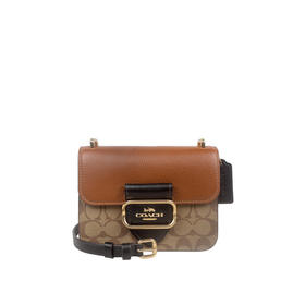 COACH 专柜款女士PVC配皮单肩斜挎包