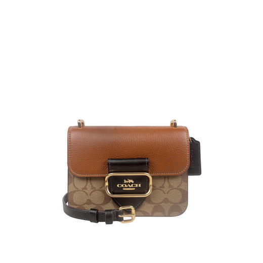 COACH 专柜款女士PVC配皮单肩斜挎包 商品图0