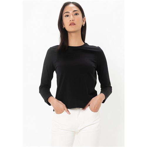 佐丹奴2025女款基础长袖圆领纯色打底T05325245 商品图3