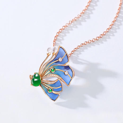 【幸福有你】珐琅蝴蝶众筹坠  GZ12404096 商品图0