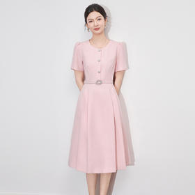 「高货wl」全新升级【铂金会员330/天猫449/差价119】(15105)洛诗琳优雅小香风连衣裙2025夏季立裁A摆收腰显瘦裙子女