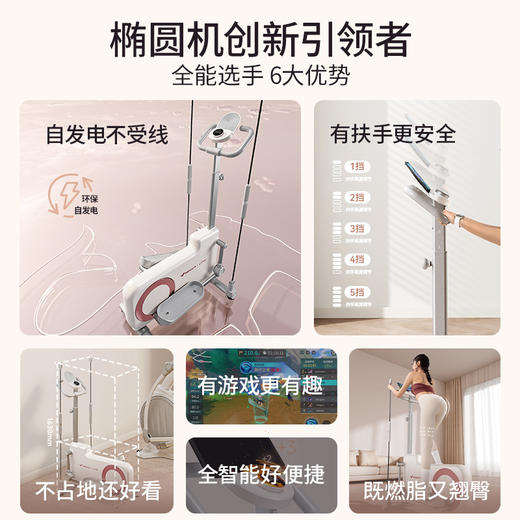 【麦瑞克家用智能椭圆机E7】小型磁控静音运动椭圆仪太空漫步机  商品图2