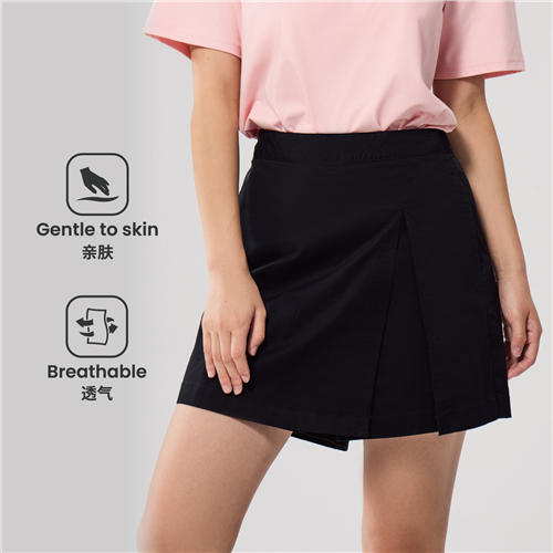 佐丹奴女装25年新款半松紧腰中腰开叉短裙裤05405201 商品图3