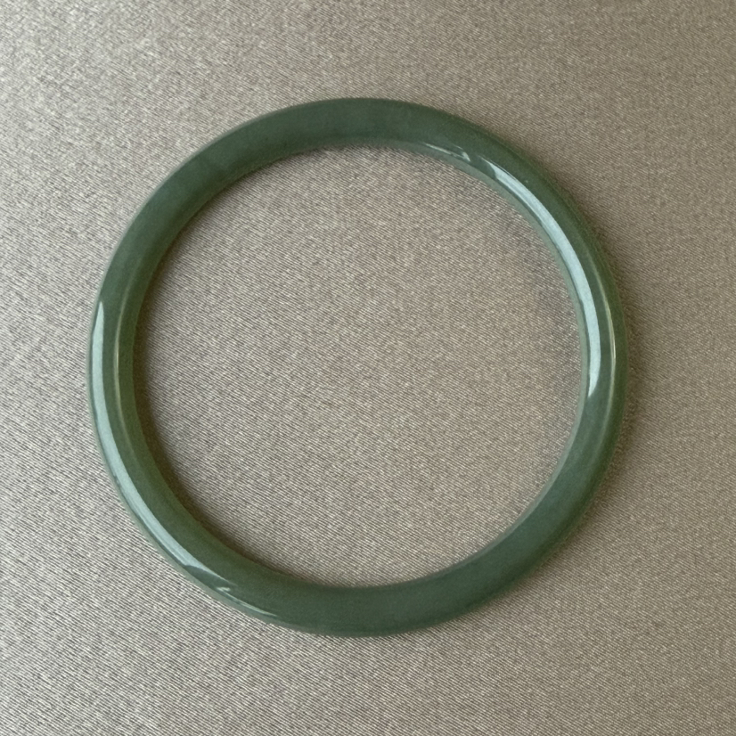 和田玉（青玉）手镯--湖水绿（圈口请备注留言）