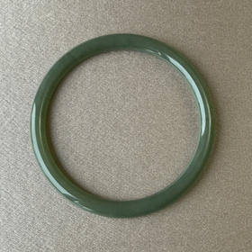 和田玉（青玉）手镯--湖水绿（圈口请备注留言）