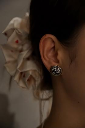 tamas 复古串珠耳钉/耳夹