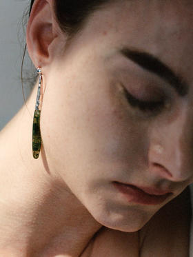 ABOAB｜HEIRLOOM Earrings [ 耳环  银绿水草玛瑙 / 银灰玛瑙 / 金黑玛瑙 ]【PASTORALE】