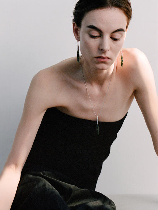 ABOAB｜HEIRLOOM Earrings [ 耳环  银绿水草玛瑙 / 银灰玛瑙 / 金黑玛瑙 ]【PASTORALE】 商品图6