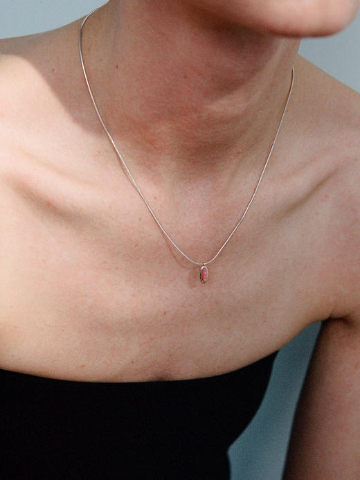 ABOAB｜DOME Necklace [ 项链  银粉欧泊 / 金黑玛瑙 ]【PASTORALE】 商品图1