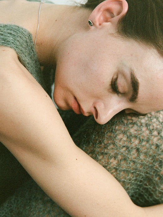 ABOAB｜DOME Studs aw25 [ 耳钉  银绿水草玛瑙 / 银灰玛瑙 / 银粉欧泊  ]【PASTORALE】 商品图3