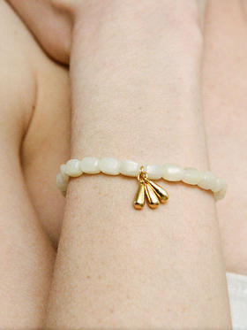 ABOAB｜WATER DROP Bracelet [ 手链  银白欧泊 / 金白欧泊 ]【PASTORALE】