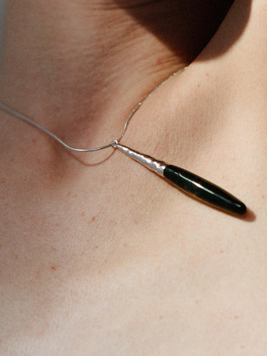 ABOAB｜HEIRLOOM Necklace [ 项链  银绿水草玛瑙 / 银灰玛瑙 / 金黑玛瑙 ]【PASTORALE】 商品图2