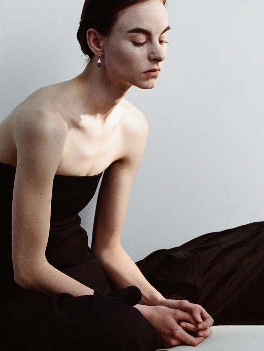 ABOAB｜DRIP Hoops [ 耳环  银绿水草玛瑙 / 银灰玛瑙 ]【PASTORALE】 商品图1