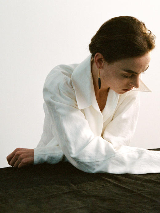 ABOAB｜HEIRLOOM Earrings [ 耳环  银绿水草玛瑙 / 银灰玛瑙 / 金黑玛瑙 ]【PASTORALE】 商品图1