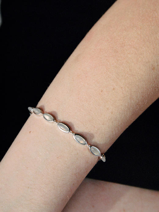 ABOAB｜DOME Bracelet aw25 [ 手链  银灰玛瑙 / 银粉欧泊 ]【PASTORALE】 商品图1