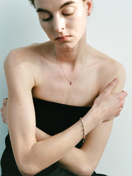 ABOAB｜DOME Bracelet aw25 [ 手链  银灰玛瑙 / 银粉欧泊 ]【PASTORALE】 商品图3