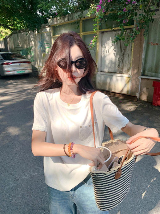 【110元任选2件】最后一波现货！ 刺绣镂空短袖T恤 商品图8