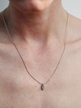 ABOAB｜DOME Necklace [ 项链  银绿水草玛瑙 / 银灰玛瑙 ]【PASTORALE】