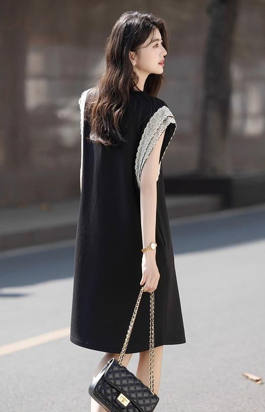 花边袖凉感桑蚕丝女士背心连衣裙 商品图4