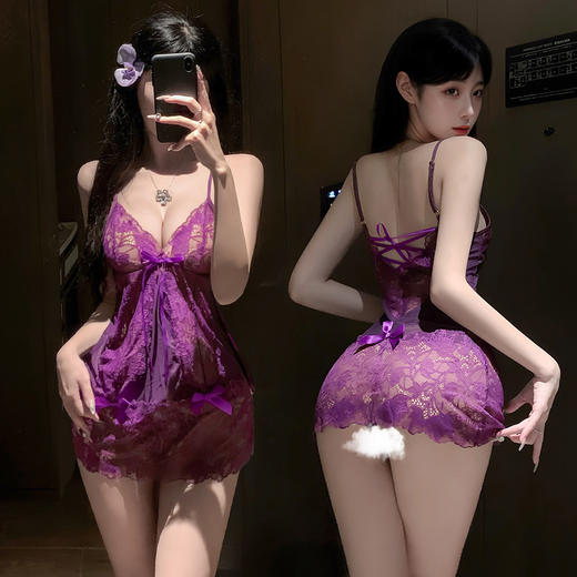 热浪翻涌深V透视睡裙7801 商品图2