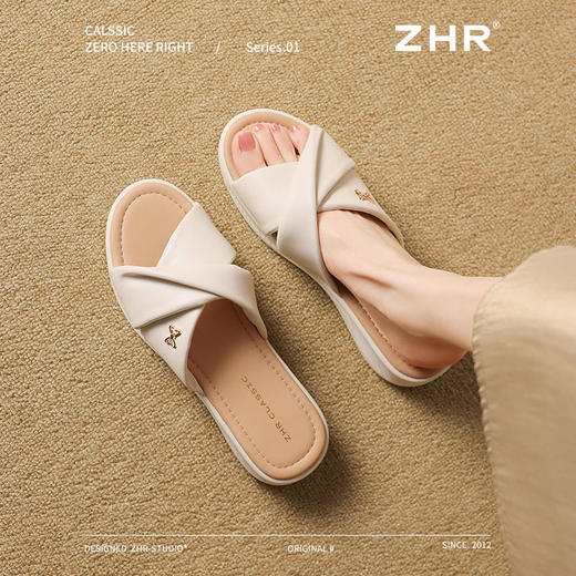 ZHR则则厚底拖鞋女2025新款夏外穿凉拖软底休闲凉拖鞋一脚蹬女鞋 商品图0